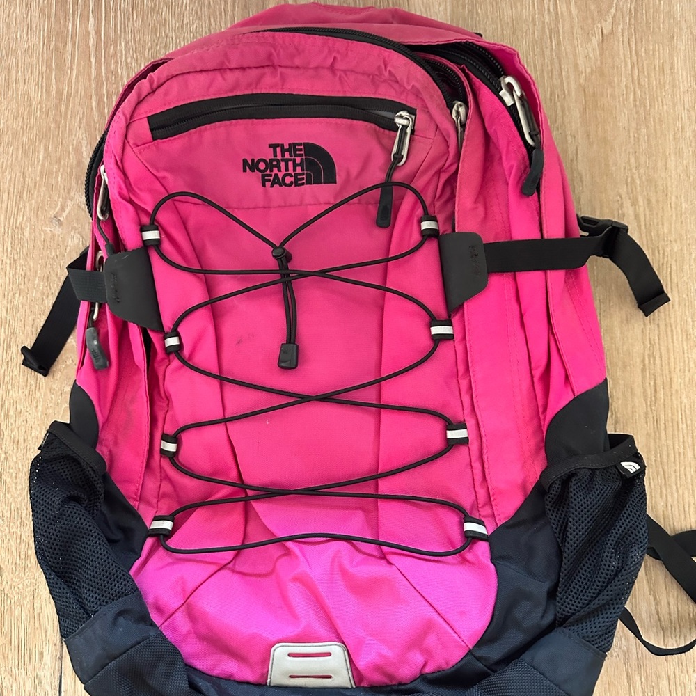 The North Face Hot Pink Daypack with Black Trim